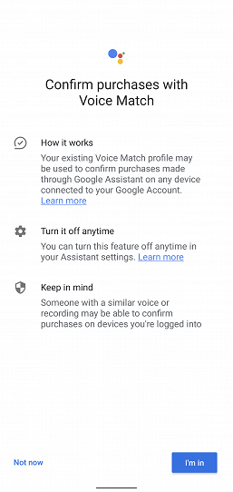 Google тестирует покупки с простым подтверждением платежей голосом