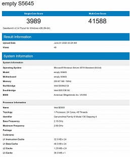 В базе данных Geekbench появился 24-ядерный процессор Intel Xeon (Ice Lake-SP)