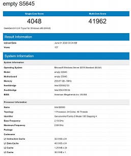 В базе данных Geekbench появился 24-ядерный процессор Intel Xeon (Ice Lake-SP)