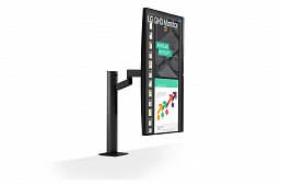 Подставка монитора LG 27QN880 закрепляется на краю стола 