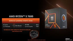 AMD представила дешевые процессоры Ryzen 7000 для настольных ПК: Ryzen 5 7600 за $230, Ryzen 7 7700 $330, Ryzen 9 7900 за $430