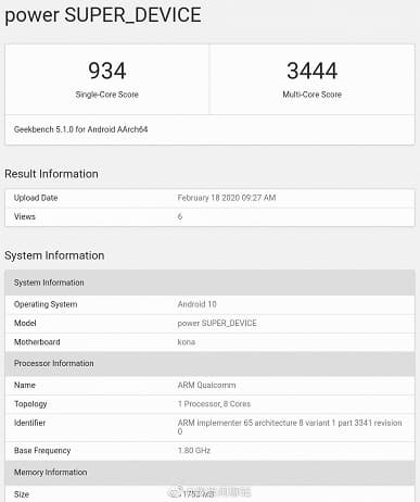 Первый в мире смартфон с экраном 144 Гц протестировали перед анонсом