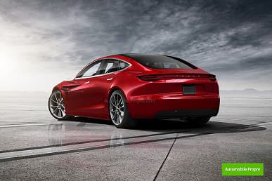 Дизайнер показал обновленный Tesla Model 3, выполненный в духе Roadster 2