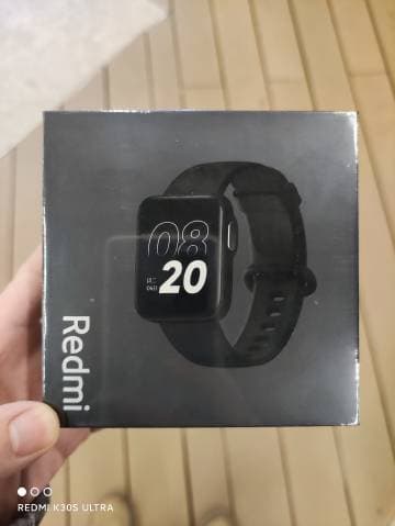 Масса живых фото Redmi Watch с упаковкой, зарядкой и Redmi Note 9