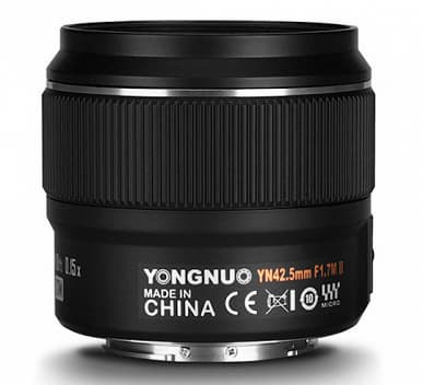 Объектив Yongnuo YN 42.5mm f/1.7M II предназначен для камер системы Micro Four Thirds