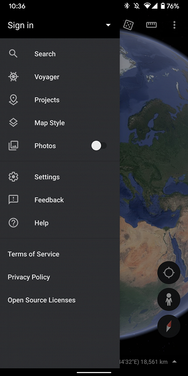 Планета Земля перешла на «тёмную сторону». Наконец, появилась тёмная тема для Google Earth