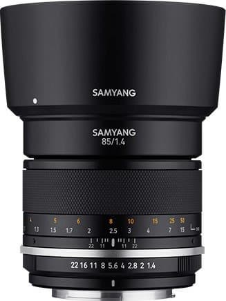 Объектив Samyang MF 85mm F1.4 MK2 выпускается в вариантах с креплениями Canon EF, Nikon F, Sony E, Fujifilm X, Canon M и MFT