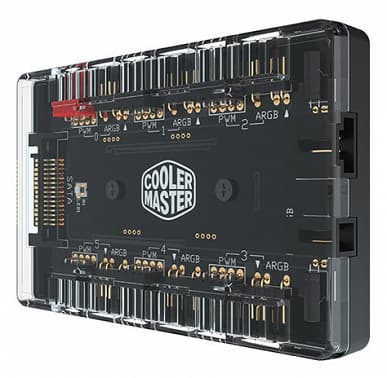 Концентратор Cooler Master MasterFan ARGB + PWM Hub превращает один разъем PWM и один ARGB в шесть разъемов каждого вида