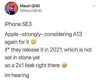 Слух: iPhone SE Plus и iPhone SE 3 не получат новых процессоров