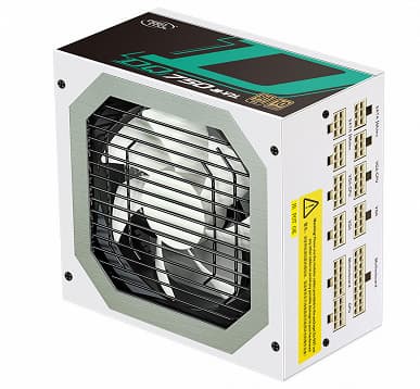 Блок питания DeepCool DQ-750M V2L WH окрашен в белый цвет