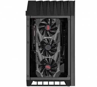 В корпусе SilverStone Lucid LD03-AF видеокарта располагается вертикально