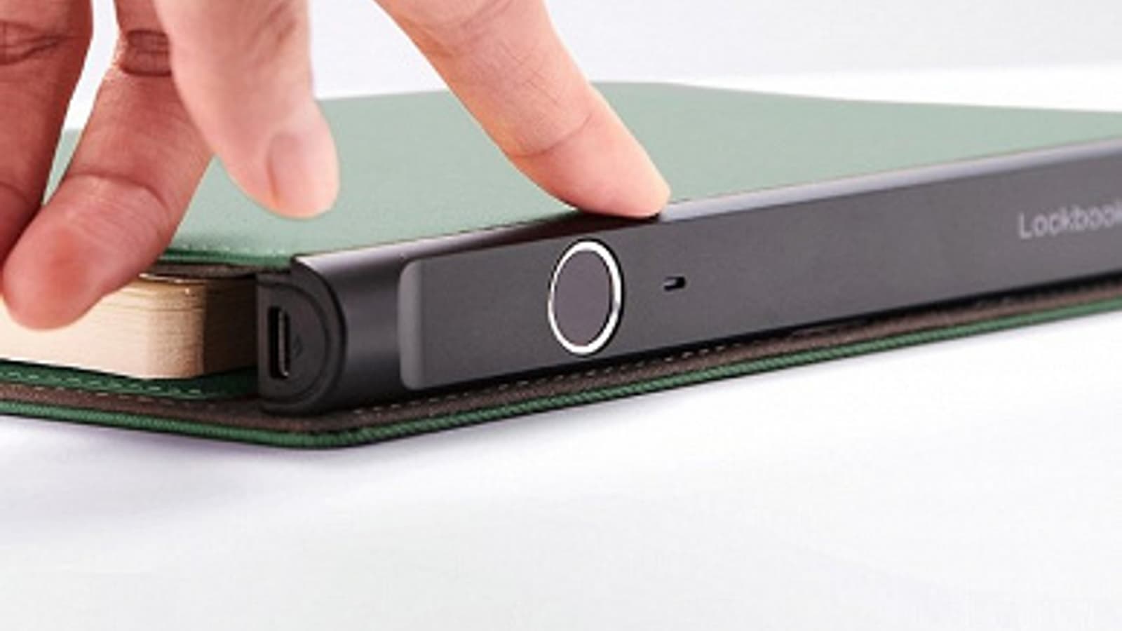 На площадке Xiaomi появился обычный бумажный блокнот в папке со сканером отпечатков пальцев