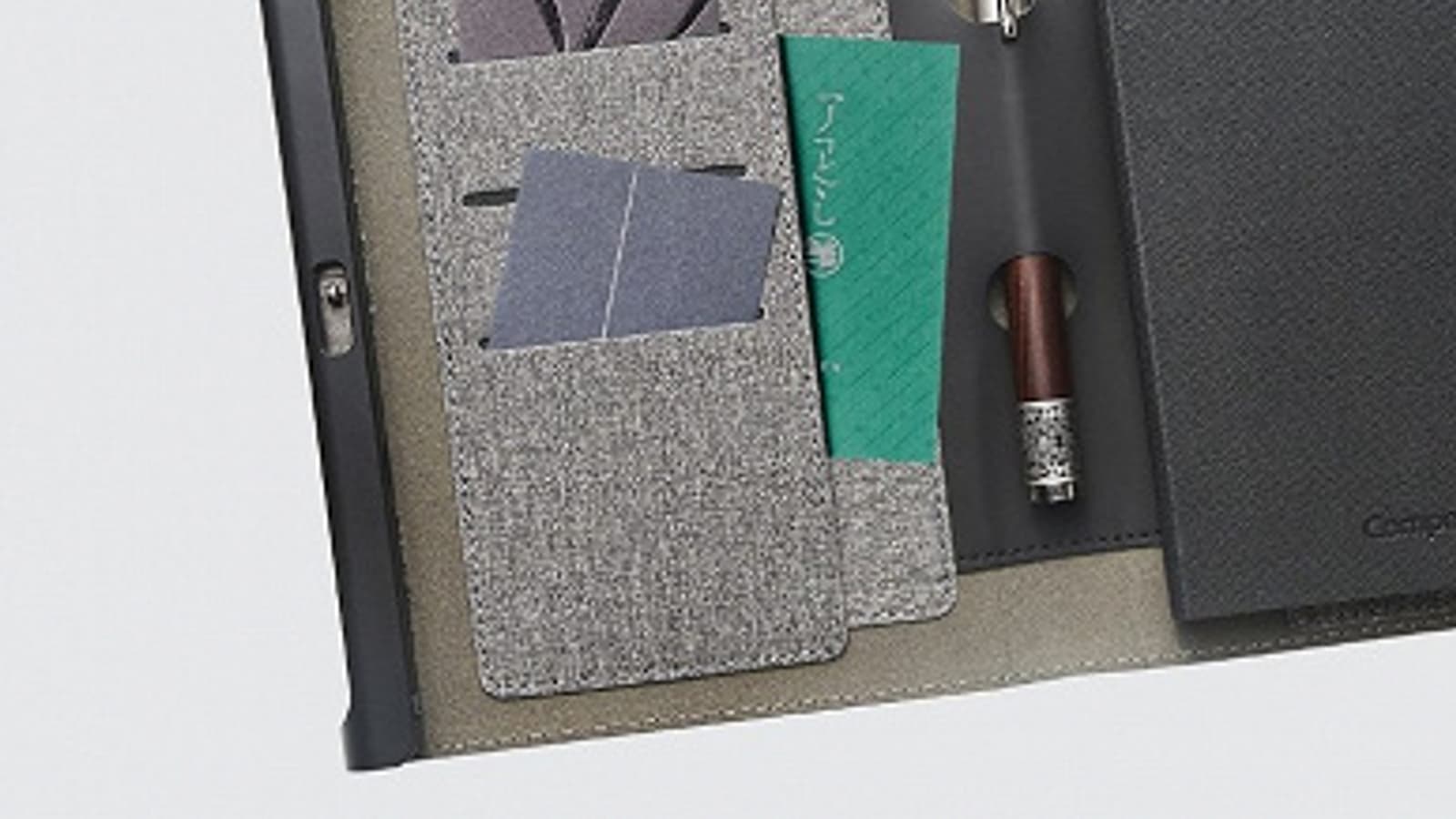 На площадке Xiaomi появился обычный бумажный блокнот в папке со сканером отпечатков пальцев