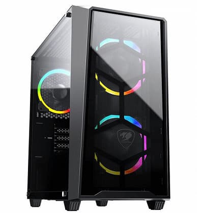 Передняя и боковая панели корпуса Cougar MG120-G RGB изготовлены из стекла