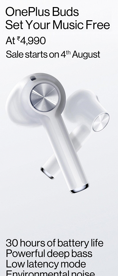 Дата выхода и официальное видео первых TWS-наушников OnePlus