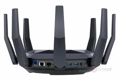 Маршрутизатор Asus RT-AX89X оснащен восемью антеннами и двумя портами 10GbE