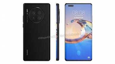 Экран-водопад, топовая квадрокамера Leica и Kirin 9000. Huawei Mate 40 Pro позирует на качественных рендерах