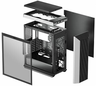 Передняя и верхняя панели корпуса DeepCool CL500 изготовлены из сетки