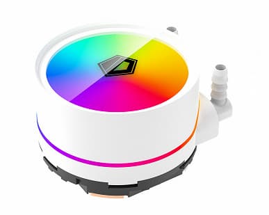 Все компоненты системы жидкостного охлаждения ID-Ice Flow 240 ARGB Snow окрашены белый цвет