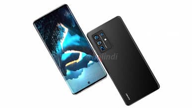 Новые изображения Huawei P50 Pro с экраном-водопадом