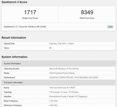 Энергоэффективные процессоры Intel Core i9-11900T и Core i7-11700 оказались быстрее любого CPU AMD Ryzen 5000 в бенчмарке Geekbench