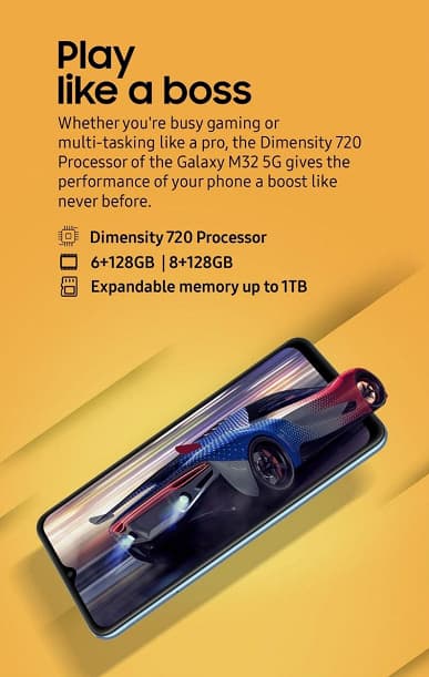 5000 мА·ч, 5G, 48 Мп за 21 000 рублей. Представлен смартфон Galaxy M32 5G