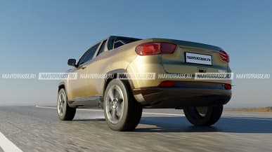 Современный пикап КрАЗ-260 дешевле 1 млн рублей, который вряд ли увидит свет: появились неофициальные изображения и подробности