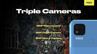 Аккумулятор 5000 мА·ч, тройная камера, сканер отпечатков, водоотталкивающее покрытие и Android 11 за 105 долларов. Представлен Poco C31