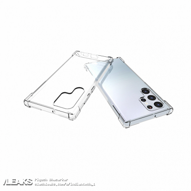 Смартфон Samsung Galaxy S22 Ultra показали со всех сторон в прозрачном чехле