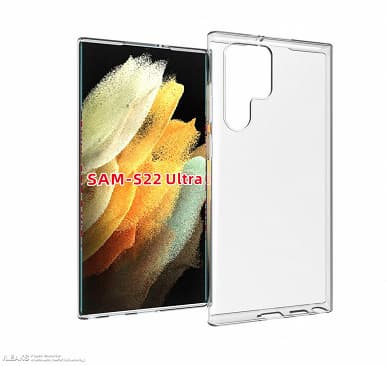 Смартфон Samsung Galaxy S22 Ultra показали со всех сторон в прозрачном чехле