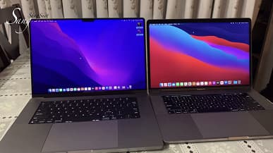 Новый толстый MacBook Pro с чёлкой сравнили с 13-дюймовым MacBook Pro