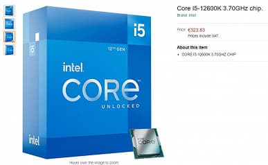 Дорогие не только видеокарты. За Intel Core i9-12900K в Европе просят 850 евро