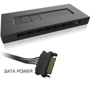 Концентратор Raijintek RJK 5V DRGB-PWM оснащен восемью выходами ШИМ и восемью выходами ARGB