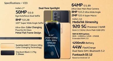 Смартфон-хамелеон с 50-мегапиксельной фронтальной камерой и основной 100-мегапиксельной. Представлен Vivo V23 Pro