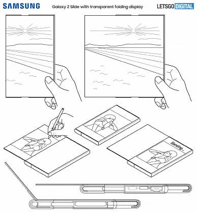 Samsung работает над очень сложным частично прозрачным гибким смартфоном в совершенно новом форм-факторе