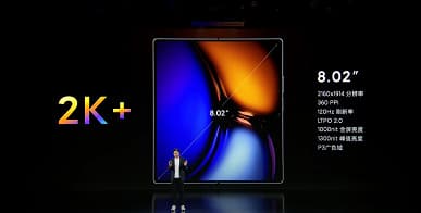 Экран AMOLED 8,02 дюйма с разрешением 2К, Snapdragon 8 Plus Gen 1, 50-мегапиксельная камера Lecia и MIUI Fold 13. Представлен складной смартфон Xiaomi Fold 2