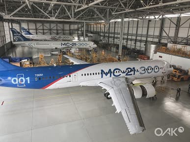 Самолёт МС-21-300 с отечественными двигателями ПД-14 совершил свой первый длительный полёт