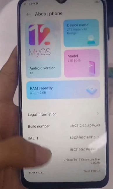Оцененный в 170 долларов ZTE Blade V40 засветился в Бангладеш