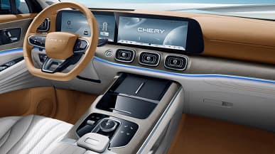 Эффектно и с намеком на премиум: опубликованы фото интерьера флагманского кроссовера Chery Tiggo 9