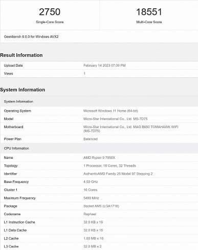 Мобильный процессор Intel Core i9-13950HX демонстрирует производительность на уровне флагманского CPU AMD Ryzen 9 7950X для настольных компьютеров