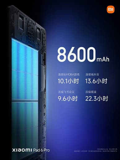 11-дюймовый экран 2,8К, Snapdragon 8 Plus Gen 1, 8600 мА·ч, 4 динамика, 20 Мп за 365 долларов. Представлен планшет Xiaomi Pad 6 Pro