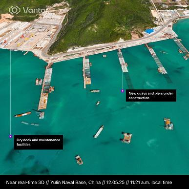 Vantor опубликовала снимки ВМБ Юйлинь с разрешением 50 см на пиксель