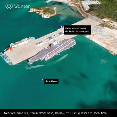 Снимок военно-морской базы Юйлинь, полученный Vantor, с разрешением 50 см на пиксель