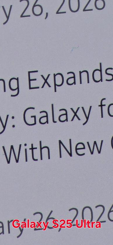 Детализация структуры пикселей Samsung Galaxy S26 Ultra