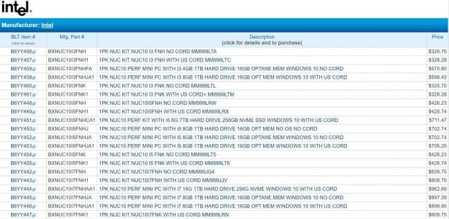 От 5 до 2 просит Intel за мини-ПК NUC 10 на новейших процессорах Comet Lake-U