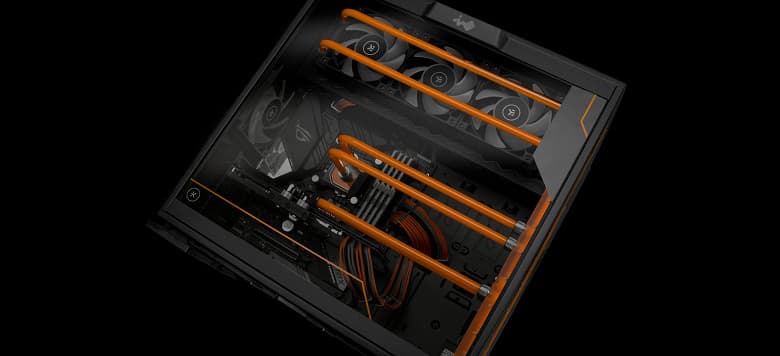 Корпус InWin 303EK укомплектован двумя компонентами системы жидкостного охлаждения