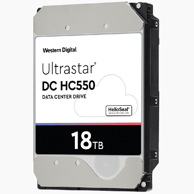 Western Digital начинает серийные поставки жестких дисков Ultrastar DC HC550 объемом 18 ТБ