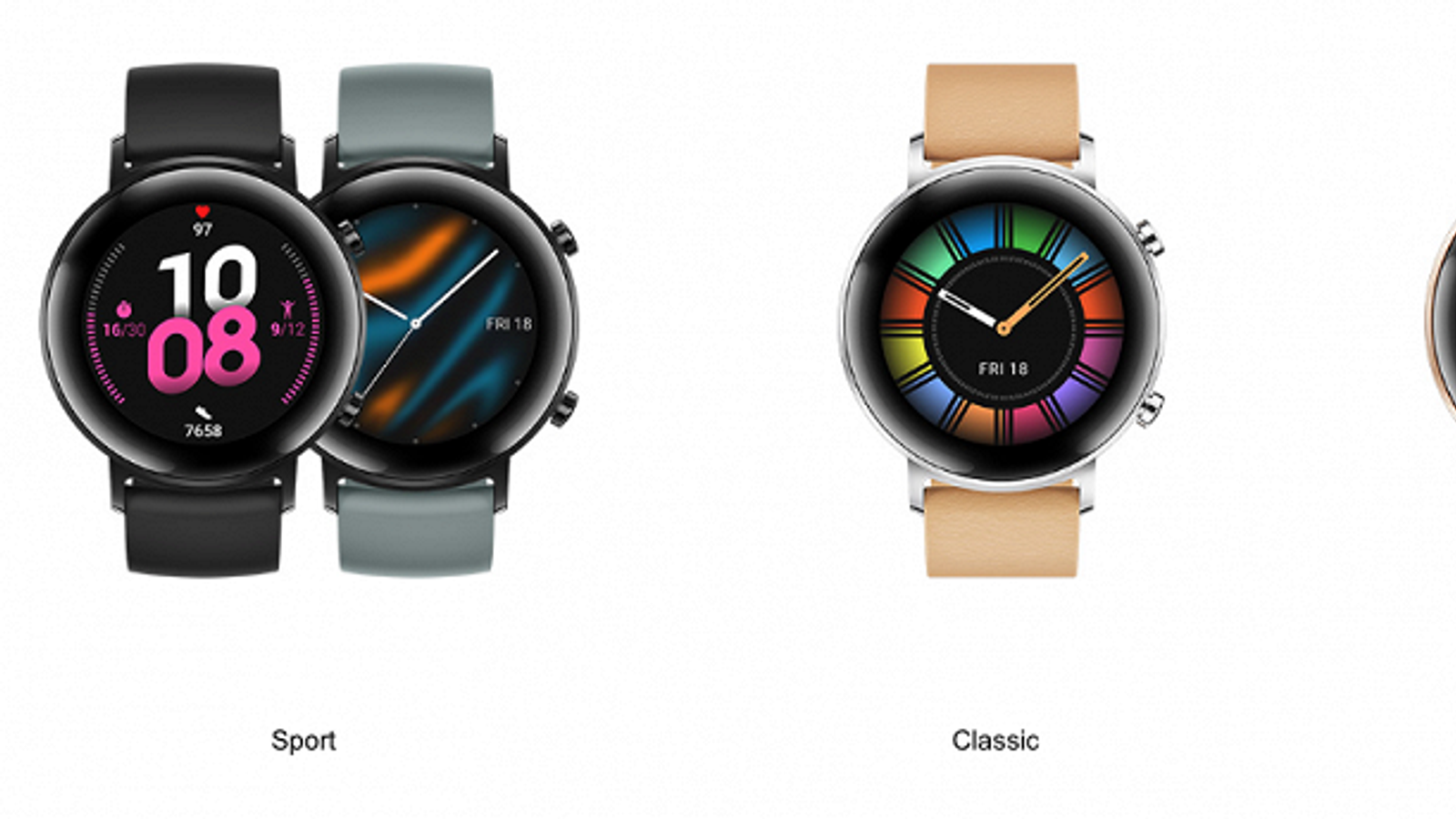 Huawei выпускает умные часы Huawei Watch GT 2 в безрамочном дизайне, как у Samsung Galaxy Watch Active