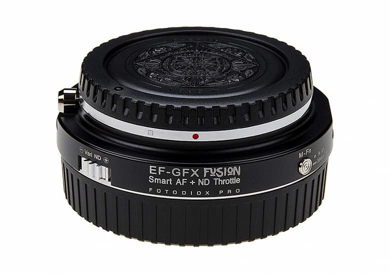Адаптер Fotodiox Vizelex Cine ND Throttle Fusion Smart AF позволяет использовать объективы Canon EF с камерами Fujifilm GFX