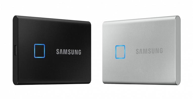 Портативный SSD Samsung T7 Touch получил сканер отпечатков пальцев и максимальную скорость 1050 МБ/с Портативный SSD Samsung T7 Touch получил сканер отпечатков пальцев и максимальную скорость 1050 МБ/с